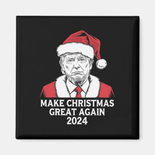 Make Christmas Great Again Santa Funny Trump Xmas Magnet