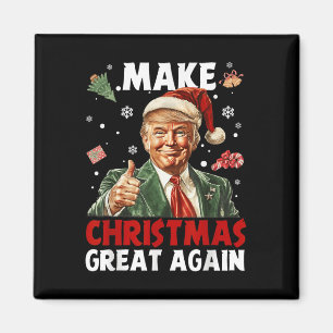 Make Christmas Great Again Santa Funny Trump Xmas Magnet