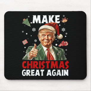 Make Christmas Great Again Santa Funny Trump Xmas Mouse Pad