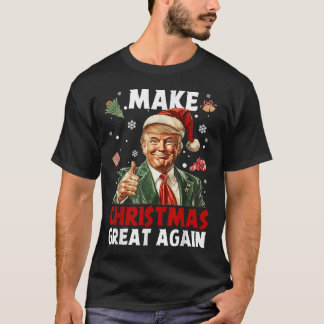 Make Christmas Great Again Santa Funny Trump Xmas T-Shirt