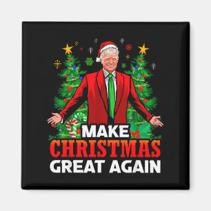 Make Christmas Great Again Santa President Trump _ Magnet