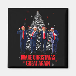 Make Christmas Great Again Santa Trump Dance Chris Magnet