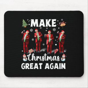 Make Christmas Great Again Santa Trump Dance Mouse Pad