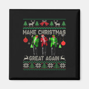 Make Christmas Great Again Santa Trump Dance Ugly  Magnet