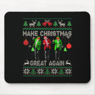 Make Christmas Great Again Santa Trump Dance Ugly  Mouse Pad