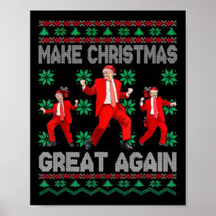 Make Christmas Great Again Santa Trump Dance Xmas  Poster