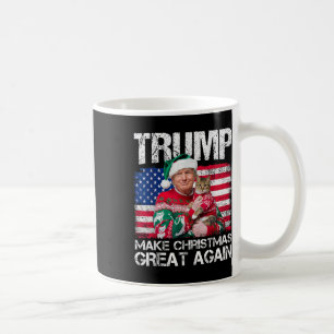 Make Christmas Great Again Santa Trump Usa Flag Xm Coffee Mug