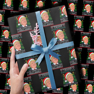 Make Christmas Great Again Santa Trump Xmas Ugly Wrapping Paper