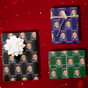 Make Christmas Great Again Santa Trump Xmas Ugly Wrapping Paper Sheet