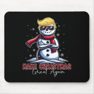 Make Christmas Great Again Snowman Trump Holiday Mouse Pad