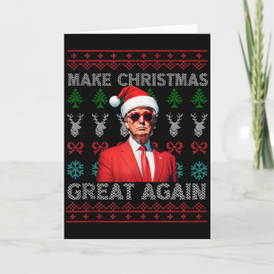 Make Christmas Great Again Trump Christmas Funny 2 Card