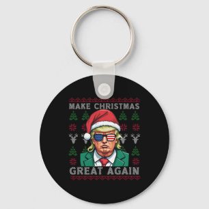 Make Christmas Great Again-trump Christmas Funny  Key Ring