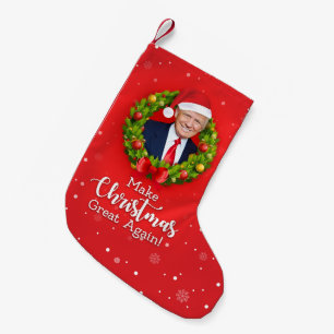 Make Christmas Great Again Trump MAGA funny gift Small Christmas Stocking