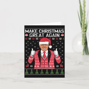 Make Christmas Great Again Trump Pajamas Ugly  Card