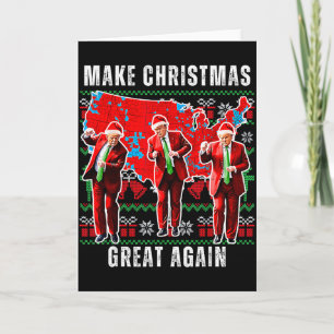 Make Christmas Great Again Trump Pyjamas Ugly _2 Card