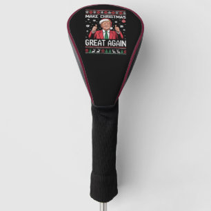 Make Christmas Great Again Trump Pyjamas Ugly Xmas Golf Head Cover