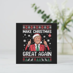 Make Christmas Great Again Trump Pyjamas Ugly Xmas Holiday Card