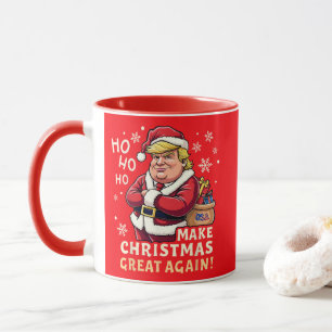 Make Christmas Great Again Trump Santa Claus Red Mug