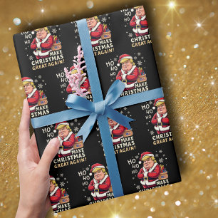 Make Christmas Great Again   Trump Santa Claus Wrapping Paper