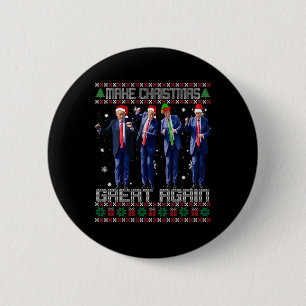 Make Christmas Great Again Ugly Sweaters Trump Dan 6 Cm Round Badge
