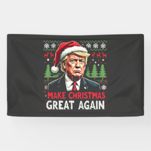 Make Christmas Great Again Ugly Xmas Sweater Trump Banner