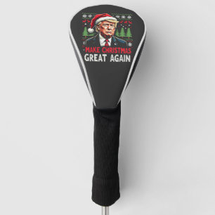 Make Christmas Great Again Ugly Xmas Sweater Trump Golf Head Cover
