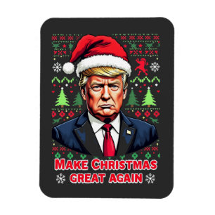 Make Christmas Great Again Ugly Xmas Sweater trump Magnet