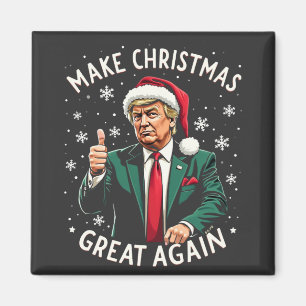 Make Christmas Great Again Ugly Xmas Sweater Trump Magnet
