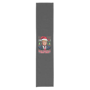 Make Christmas Great Again Ugly Xmas Sweater trump Short Table Runner