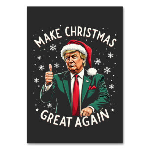 Make Christmas Great Again Ugly Xmas Sweater Trump Table Number
