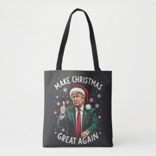 Make Christmas Great Again Ugly Xmas Sweater Trump Tote Bag