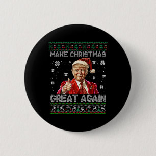 Make Christmas Great Again Xmas Funny Trump Pajama 6 Cm Round Badge