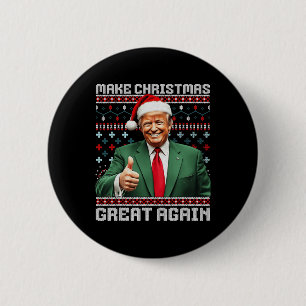 Make Christmas Great Again Xmas Funny Trump Pajama 6 Cm Round Badge