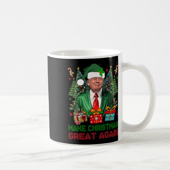 Make Christmas Great Again Xmas Funny Trump Pajama Coffee Mug (Right)
