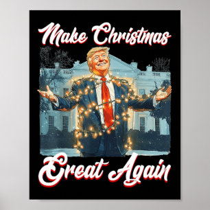 Make Christmas Great Again Xmas Funny Trump Pajama Poster