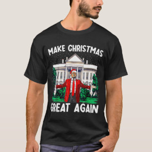 Make Christmas Great Again Xmas Funny Trump Pajama T-Shirt