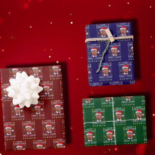 Make Christmas Great Again Xmas Funny Trump Wrapping Paper Sheet