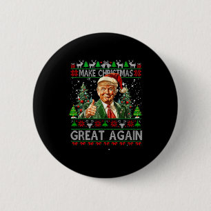 Make Christmas Great Again Xmas Santa Trump 2024 F 6 Cm Round Badge