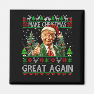 Make Christmas Great Again Xmas Santa Trump 2024 F Magnet