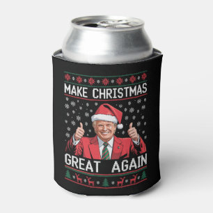 Make Christmas Great Again Xmas Trump Ugly Pyjamas Can Cooler