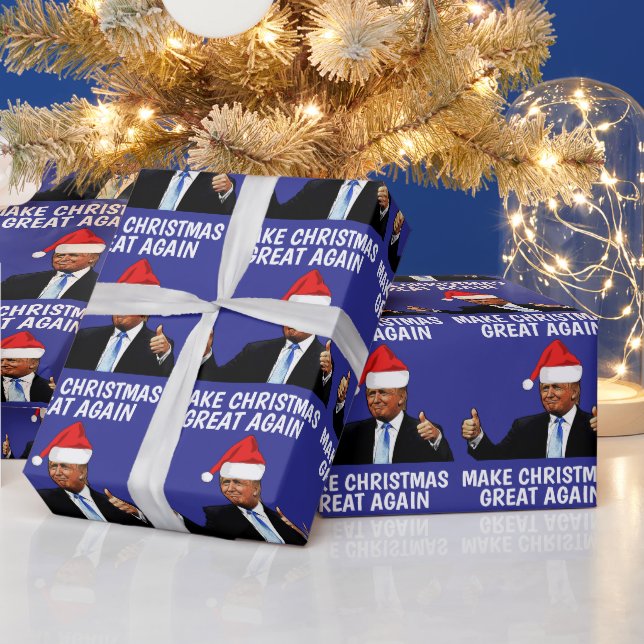 MAKE CHRISTMAS GREAT TRUMP CHRISTMAS WRAPPING PAPER (Holidays)