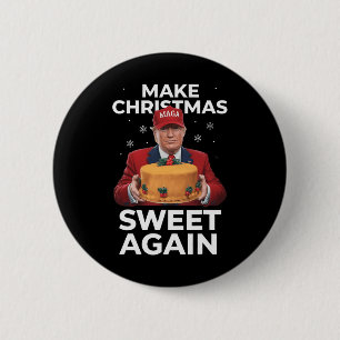 Make Christmas Sweet Again Trump Christmas Gifts M 6 Cm Round Badge