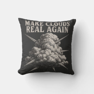 Make Clouds Real Again - Cloud Aeroplane Art Cushion