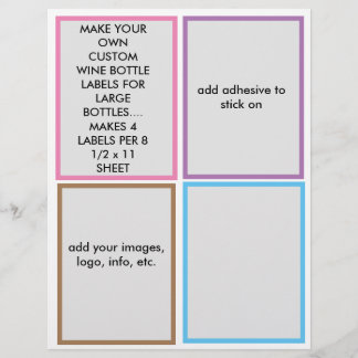 MAKE CUSTOM PAPER WINE BOTTLE LABELS FOR LARGE