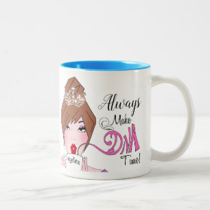 "Make Diva Time"/Relax and Chill Two-Tone Coffee Mug