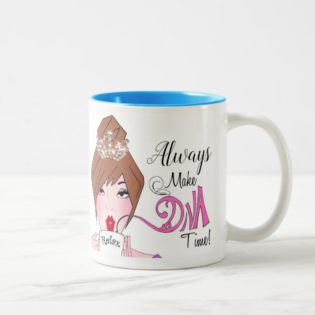 "Make Diva Time"/Relax and Chill Two-Tone Coffee Mug (Right)