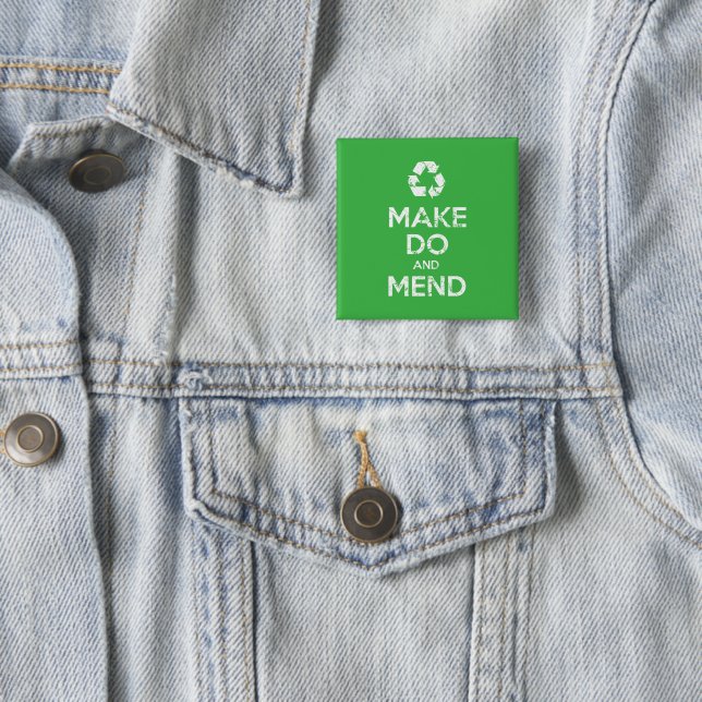 Make Do and Mend 15 Cm Square Badge (In Situ)