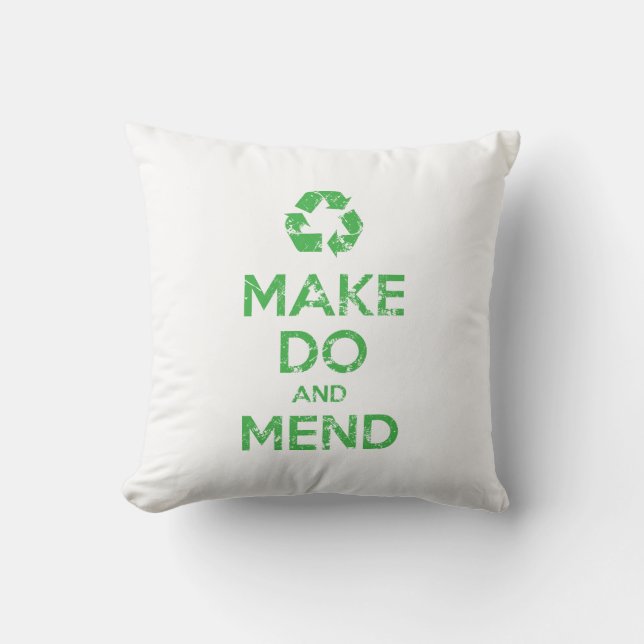 Make Do and Mend Cushion (Front)