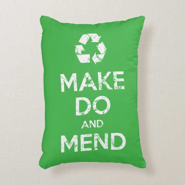 Make Do and Mend Decorative Cushion (Front(Vertical))