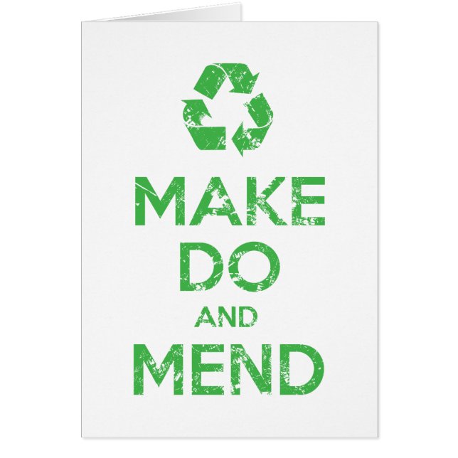 Make Do and Mend Greeting Cards (Front)